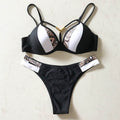 Sexy Micro Push Up String Black White Bikini